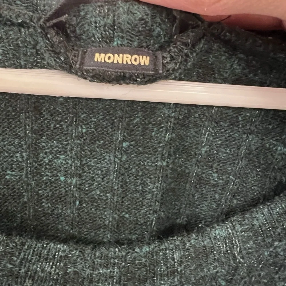 Monrow Dark Green Ribbed Sweater - Picture 2 of 5